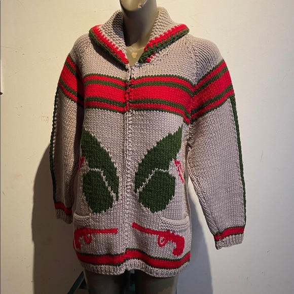 Vintage Cowichan sweater native 1950’s - Picture 5 of 5